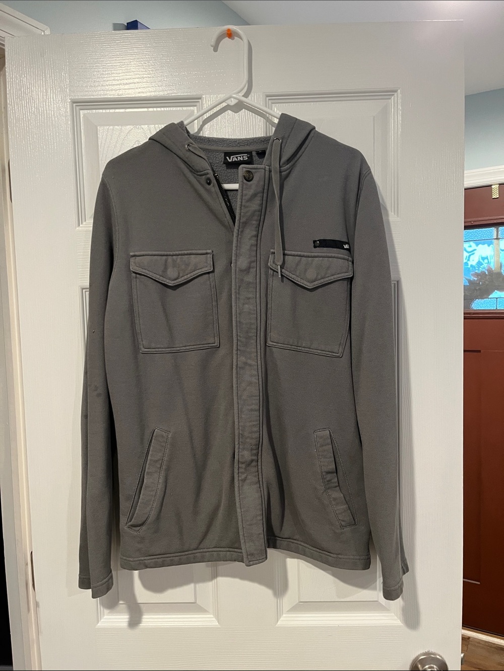 Men’s Vans Gray Hooded Shirt Jacket
